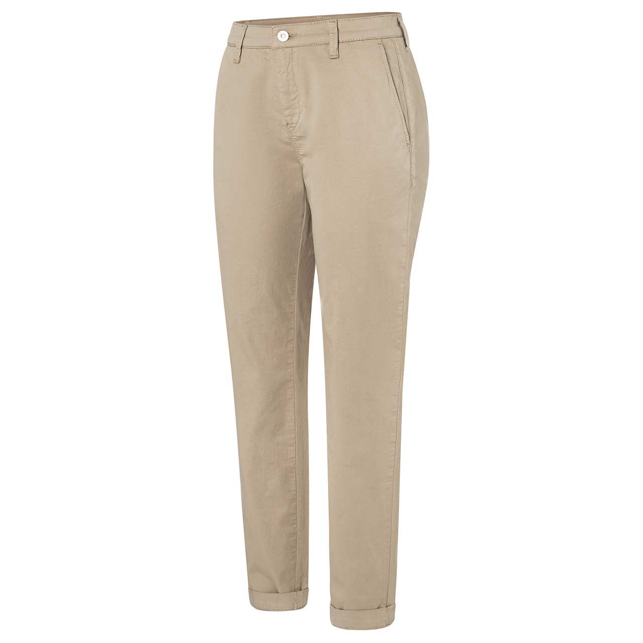 Damenhose Chino von MAC in Beige, Seitenansicht