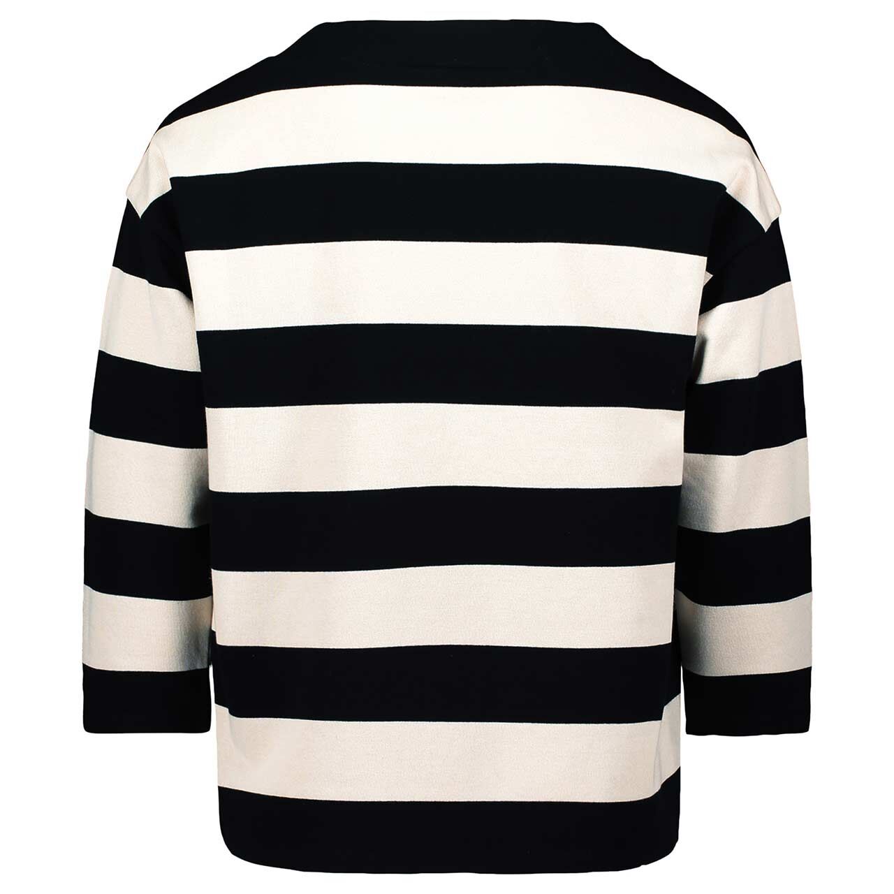 Damen 3/4 Arm Sweatshirt von Betty Barclay in Schwarz gestreift, Vorderansicht Model