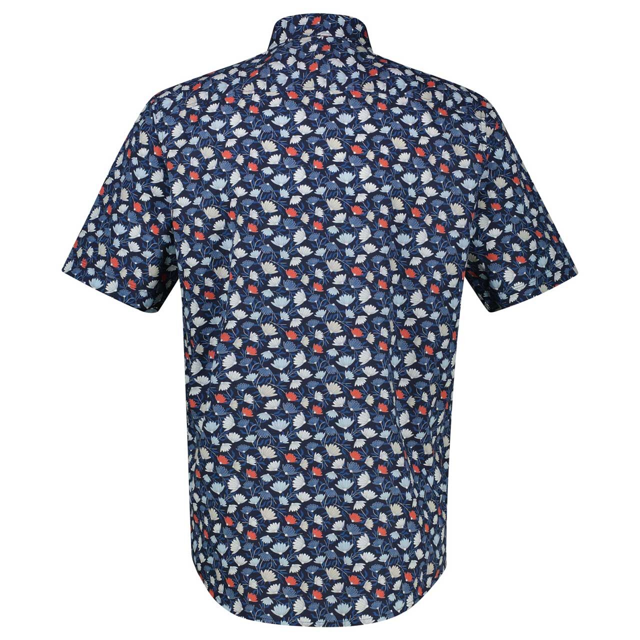 Herren 1/2 Arm Hemd von Lerros in Dunkelblau mit Print, Rückansicht