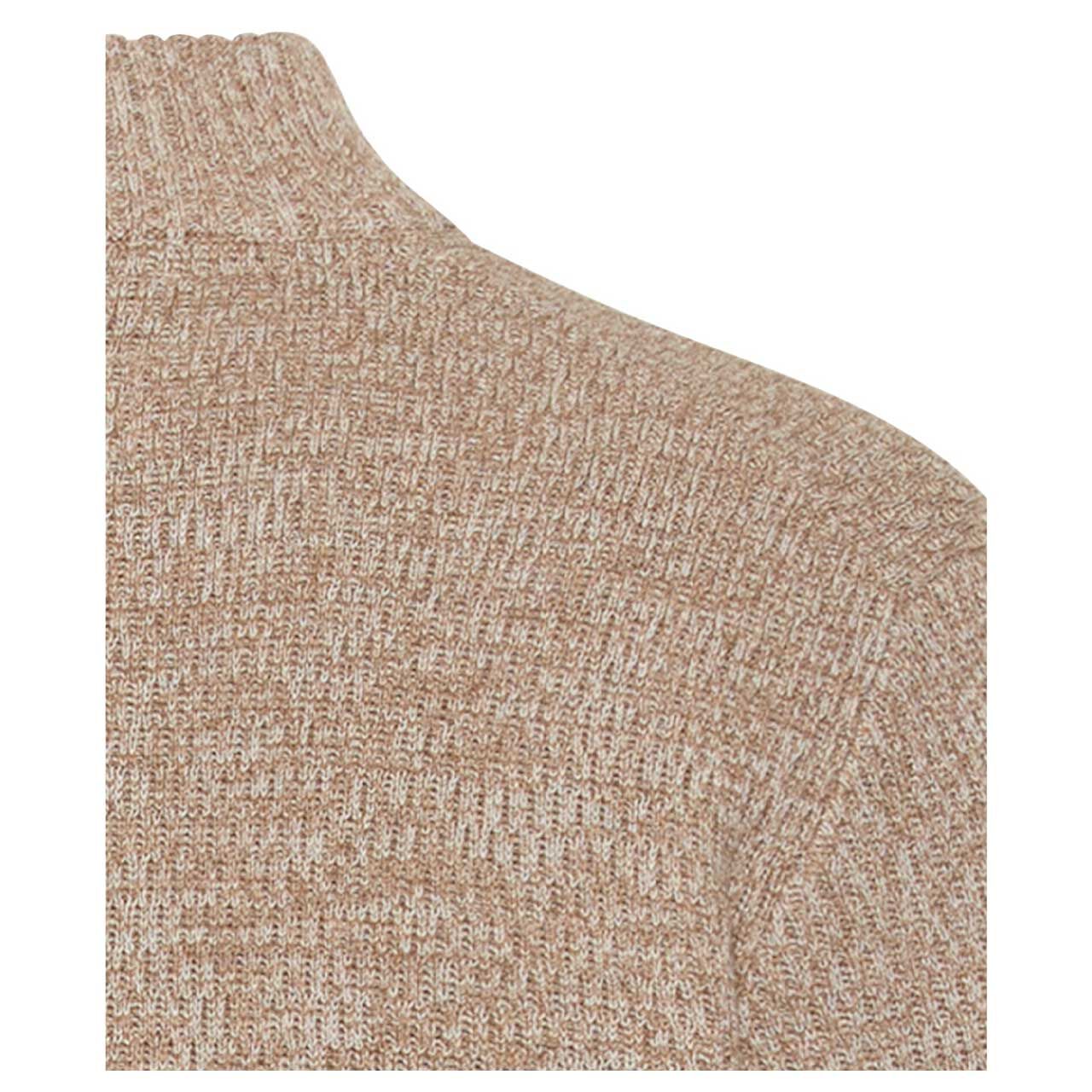 Herren Pullover Troyer von Camel active in der Farbe Beige meliert, detaillierte Rückansicht
