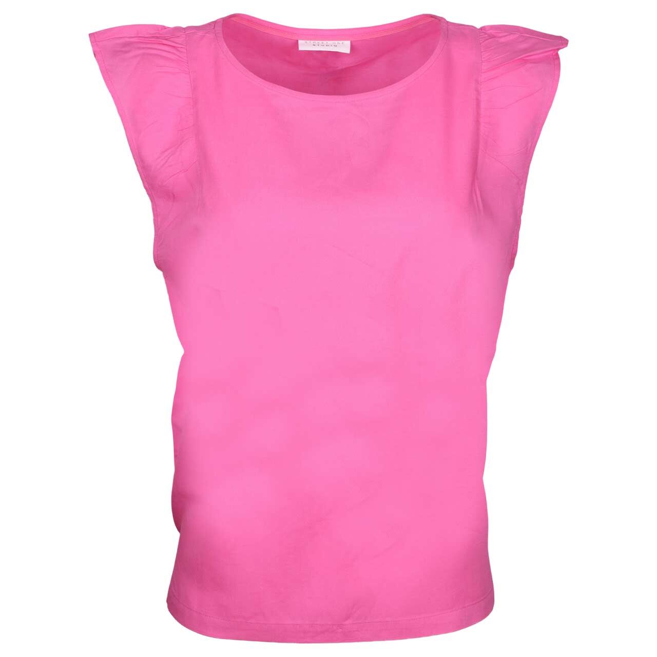 Street One Studio Damen Blusen Top Sleeve Detail simply pink