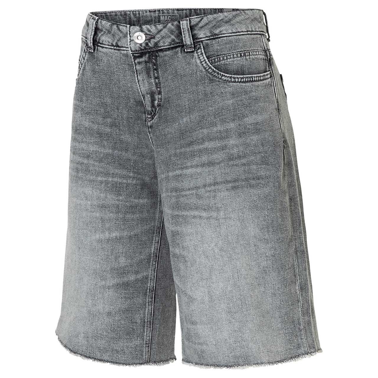 Stretch Damenjeans Rich Bermuda von MAC in Grau angewaschen, Seitenansicht