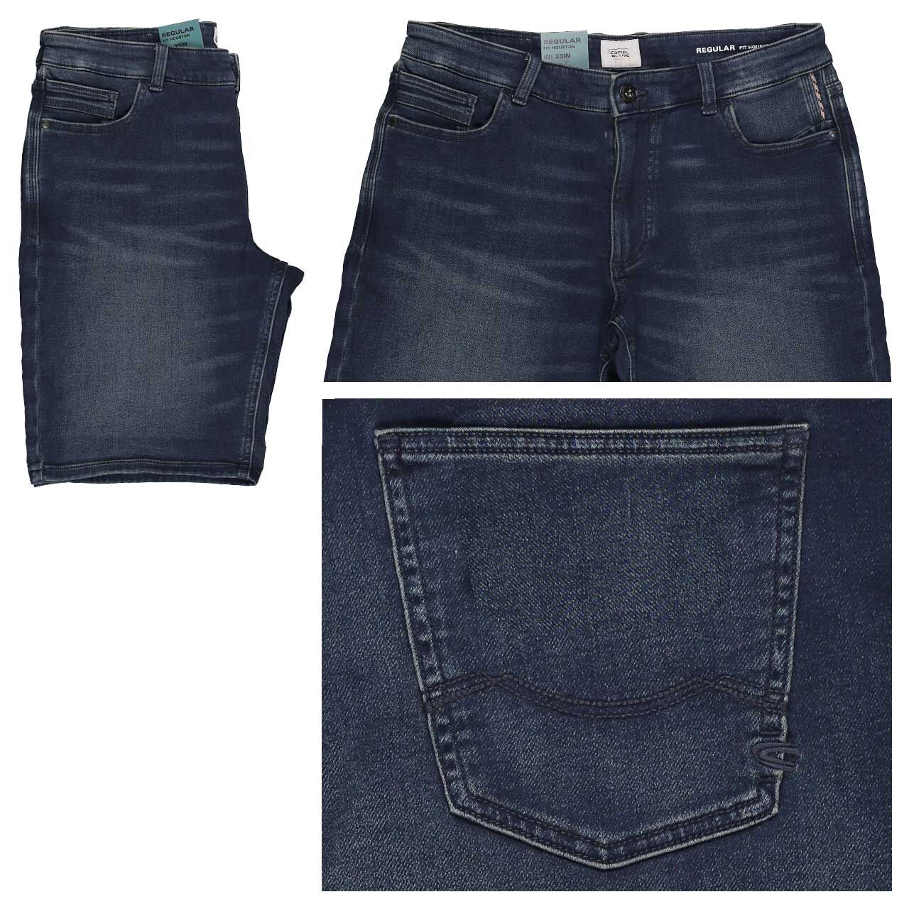 Camel active Jeans Houston fleXXX Bermuda dark indigo