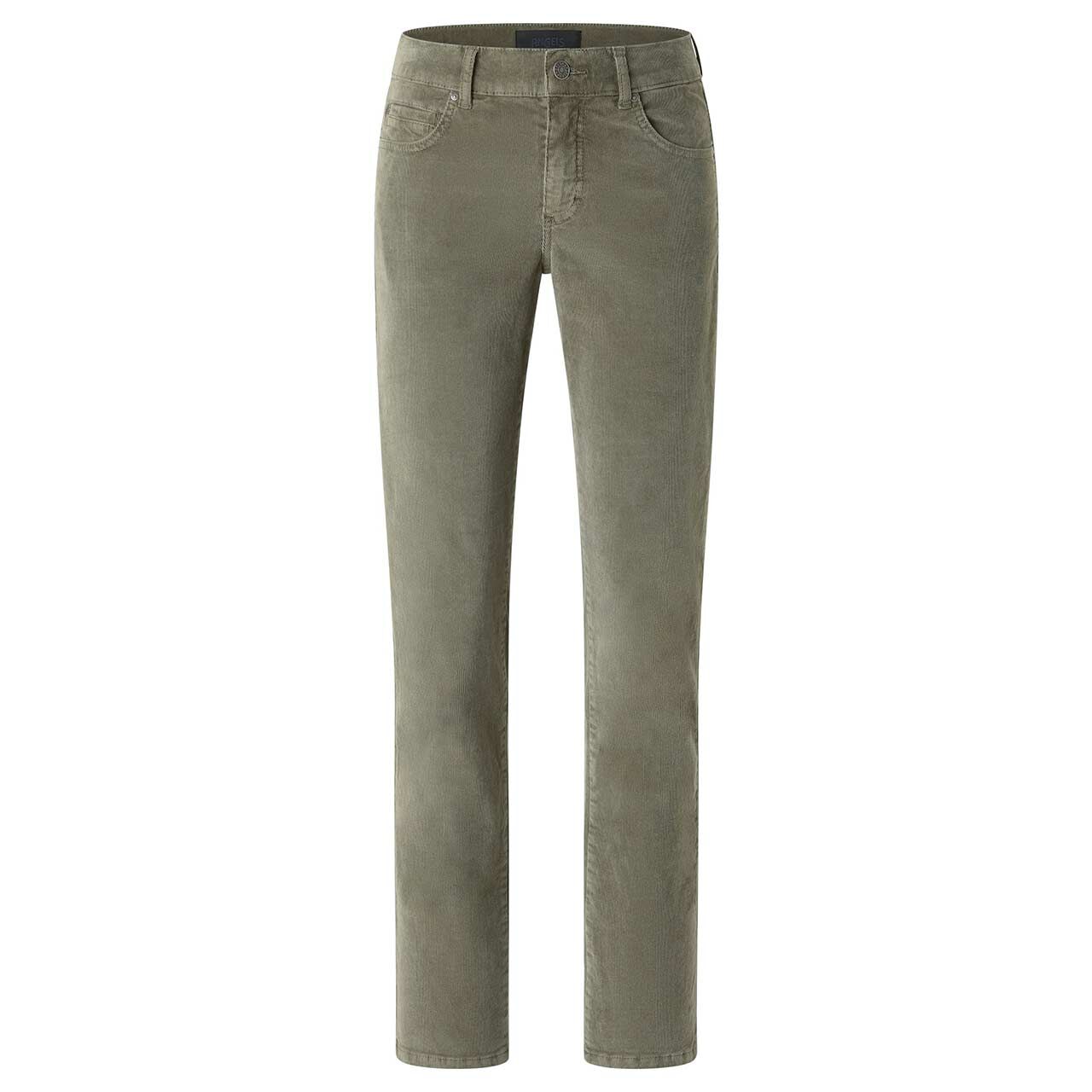 Stretch Damen Cordhose Cici von Angels in Olivgrün, Vorderansicht