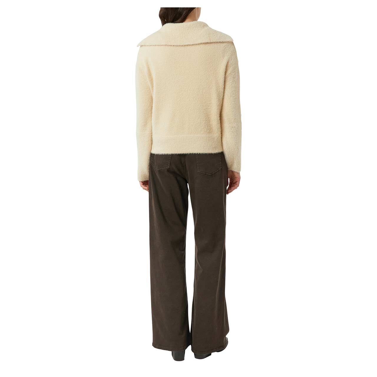 Damen Pullover von Comma in Beige, Rückansicht am Model