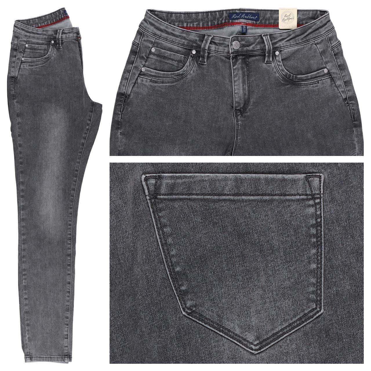 Red Button Jimmy Jeans grey denim