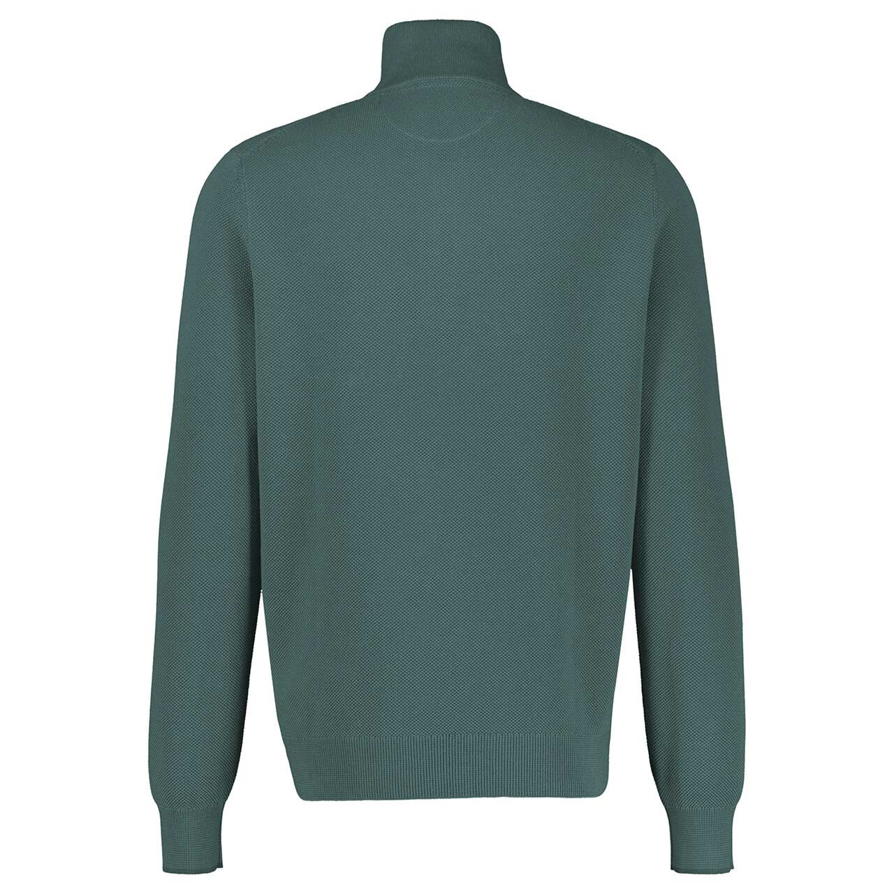 Herren Pullover Troyer von Lerros in Dunkelgrün, Rückansicht