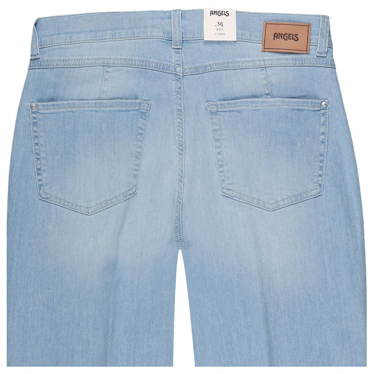 Damen Ankle Jeans Evy Barrel von Angels in Hellblau angewaschen, detaillierte Rückansicht