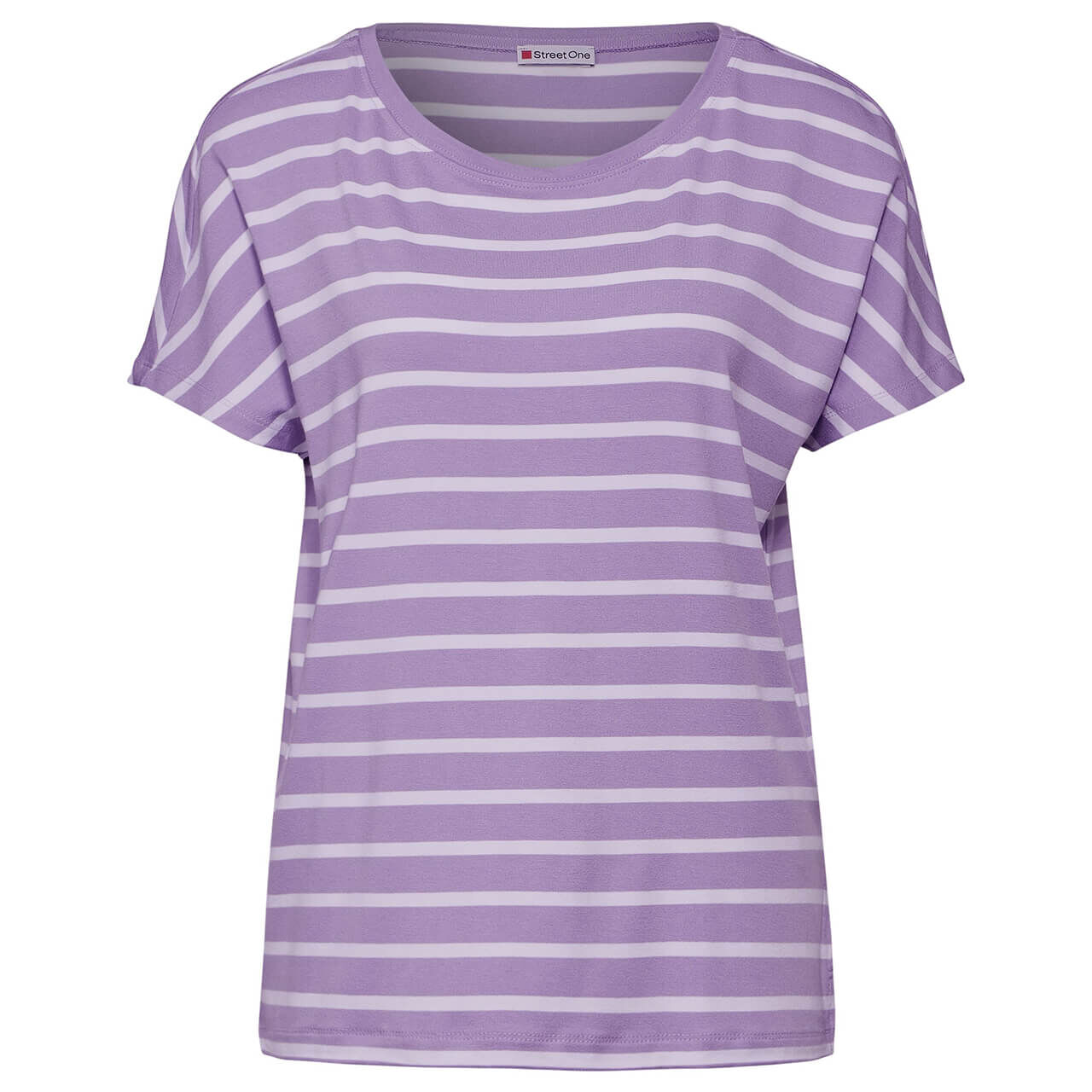 Street One Damen T-Shirt Crista smell of lavender stripes