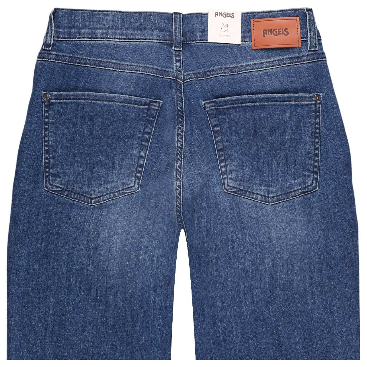 Damen Ankle Jeans Evy von Angels in Blau verwaschen, detaillierte Rückansicht