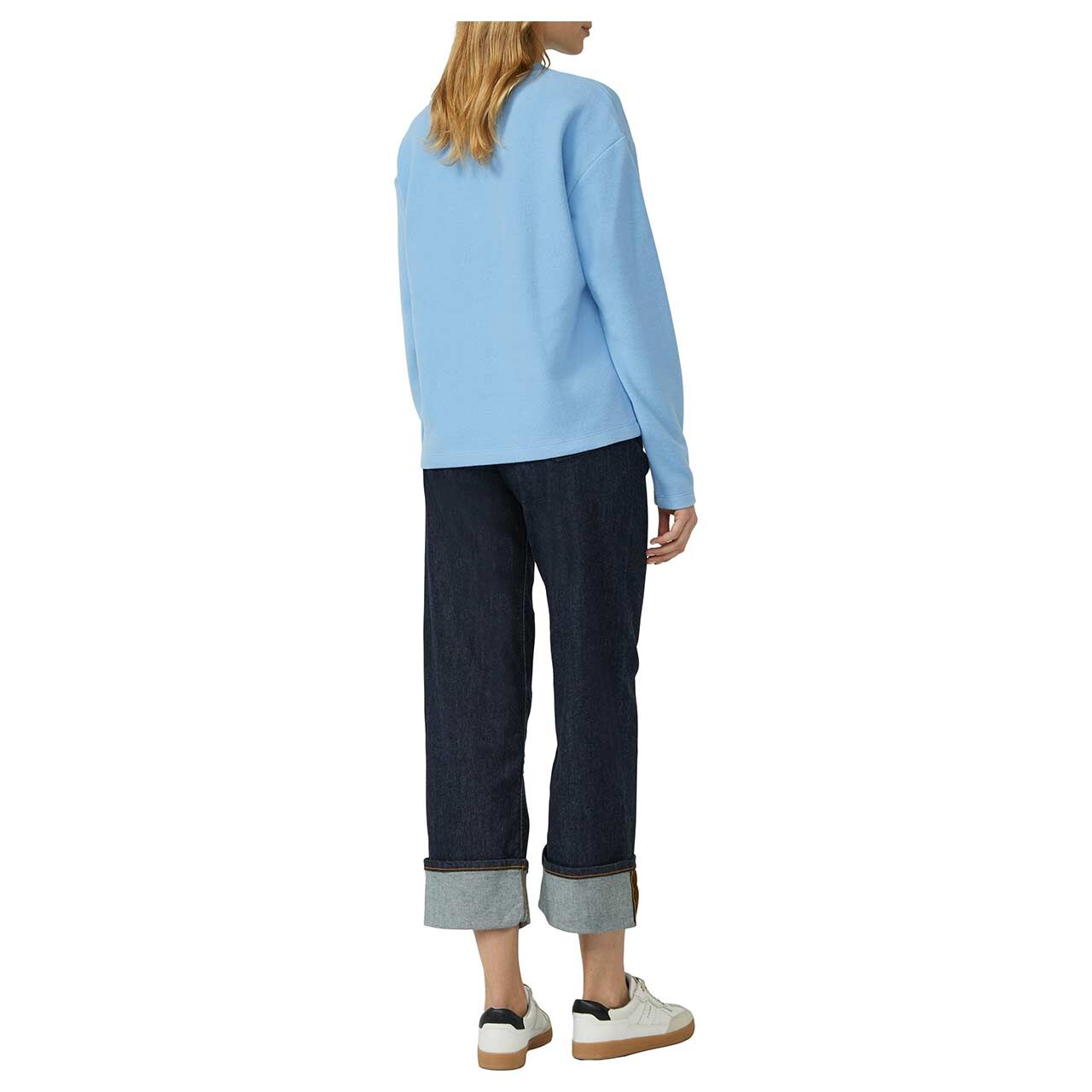 s.Oliver Damen Pullover in Hellblau, Rückansicht am Model