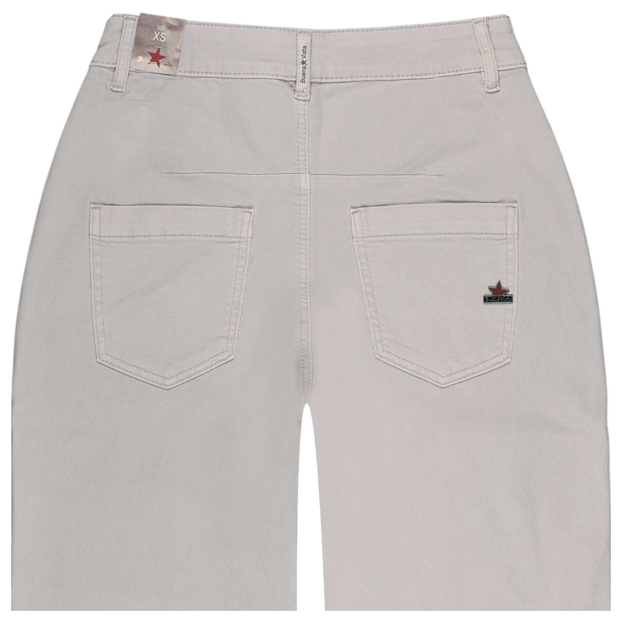 Damenjeans Barrel 7/8 Stretch Cotton von Buena Vista in Zartgrau, detaillierte Rückansicht