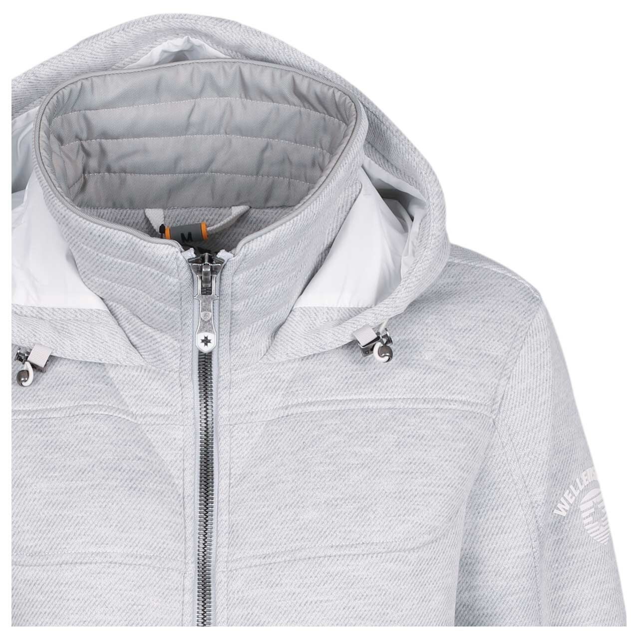 Damen Jacke Florida Lady von Wellensteyn in Hellgrau meliert, detaillierte Vorderansicht