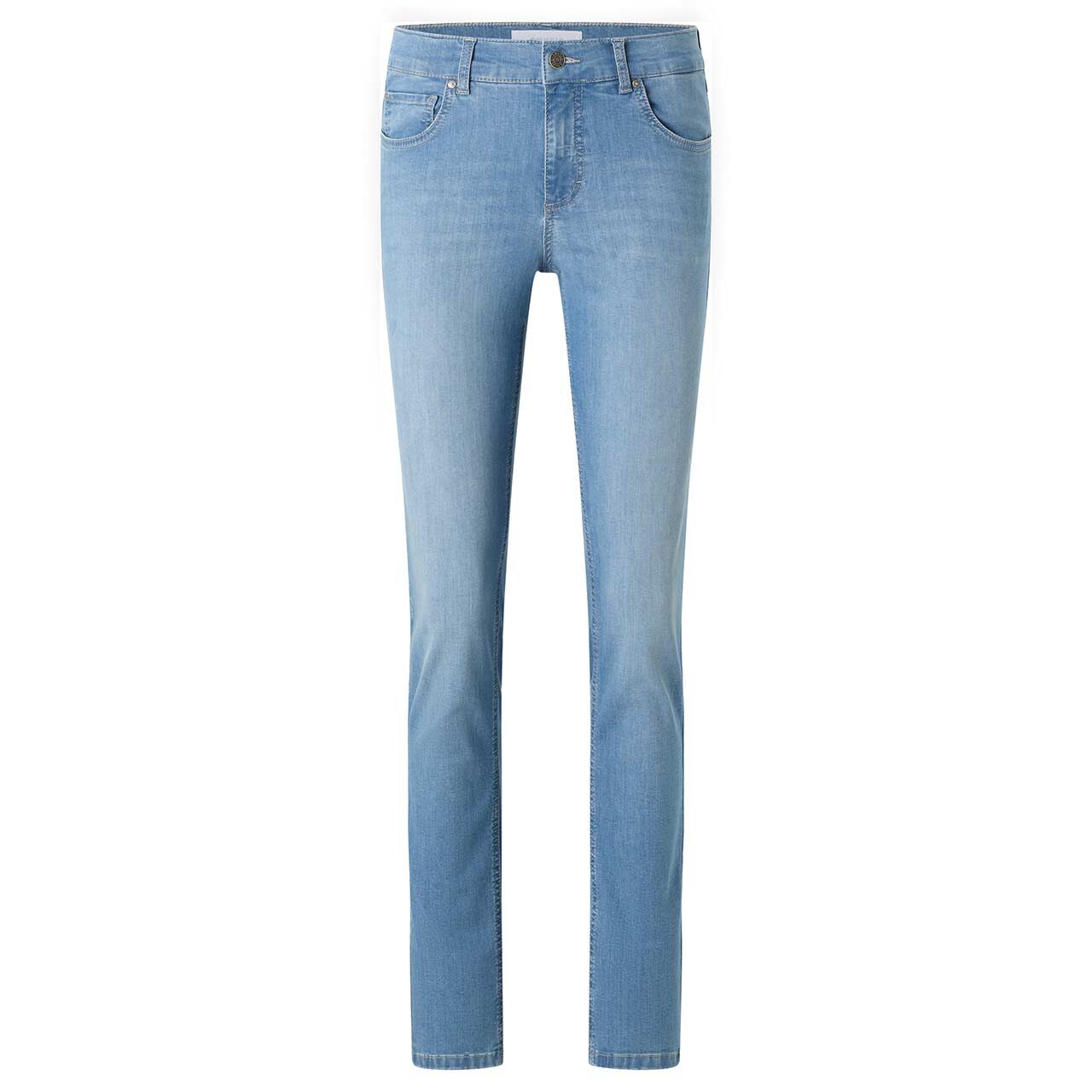 Damenjeans Cici von Angels in Mittelblau angewaschen, Vorderansicht