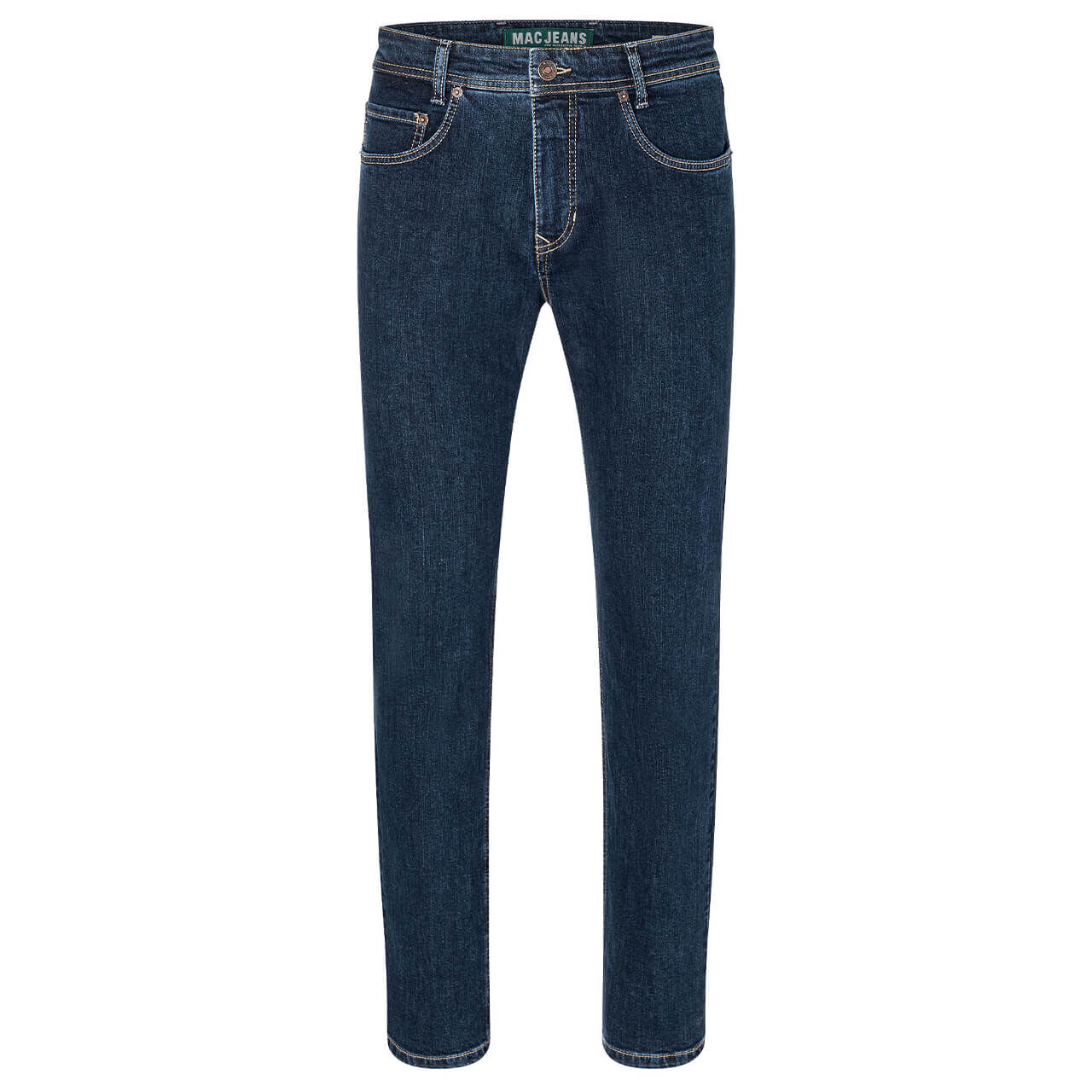 Stretch Herrenjeans Arne von MAC in Dunkelblau verwaschen, Vorderansicht