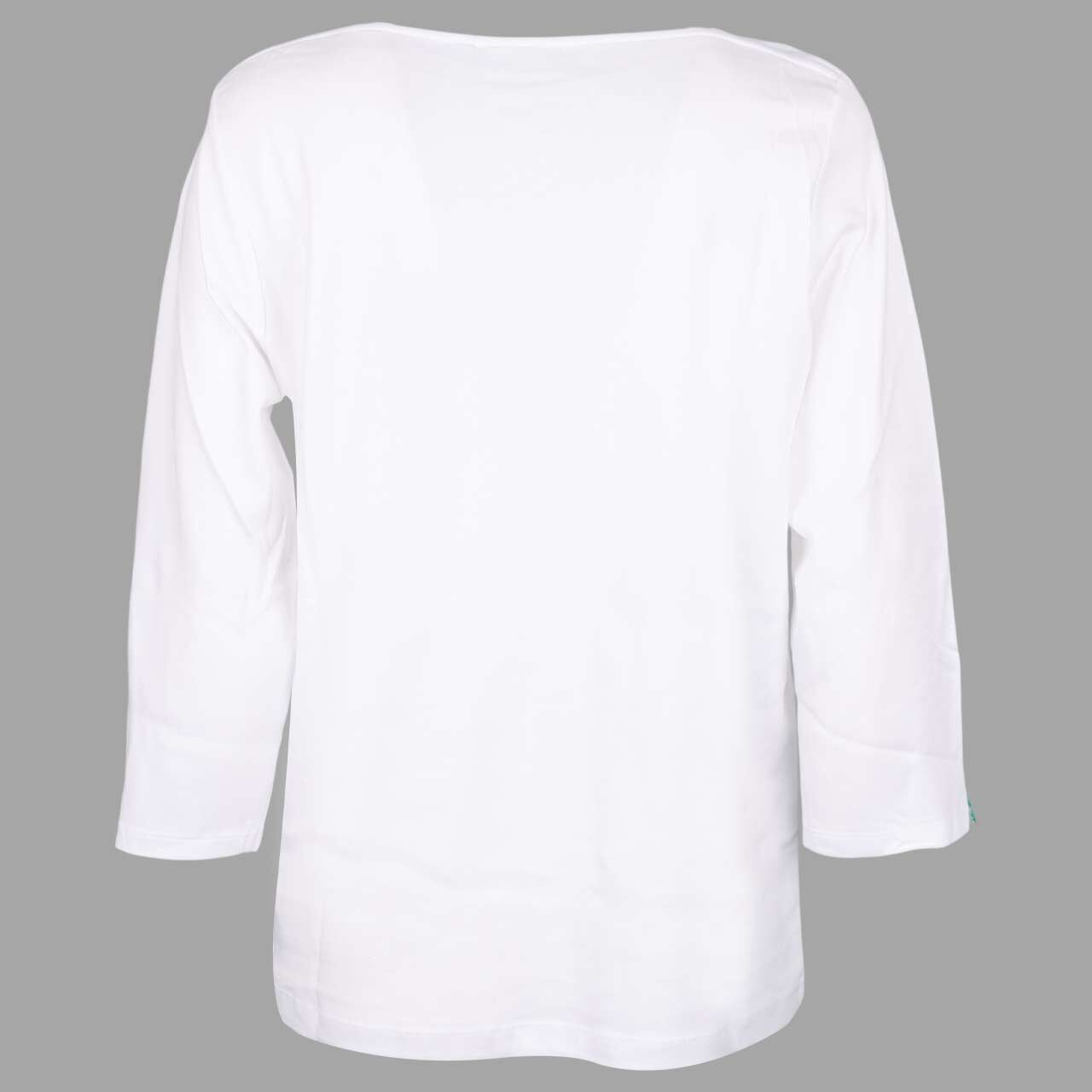 Damen 3/4 Arm Shirt Basic Boatneck von Cecil in Weiß, Rückansicht