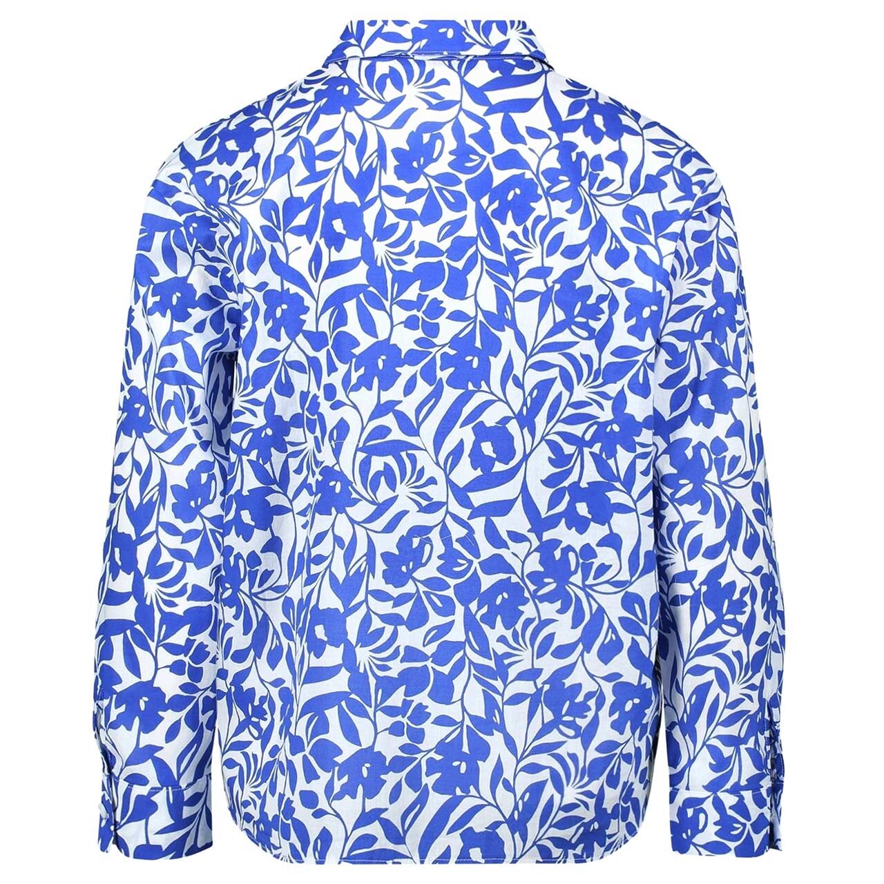 Damen Langarm Bluse von Betty Barclay in Blau mit Print, Rückansicht