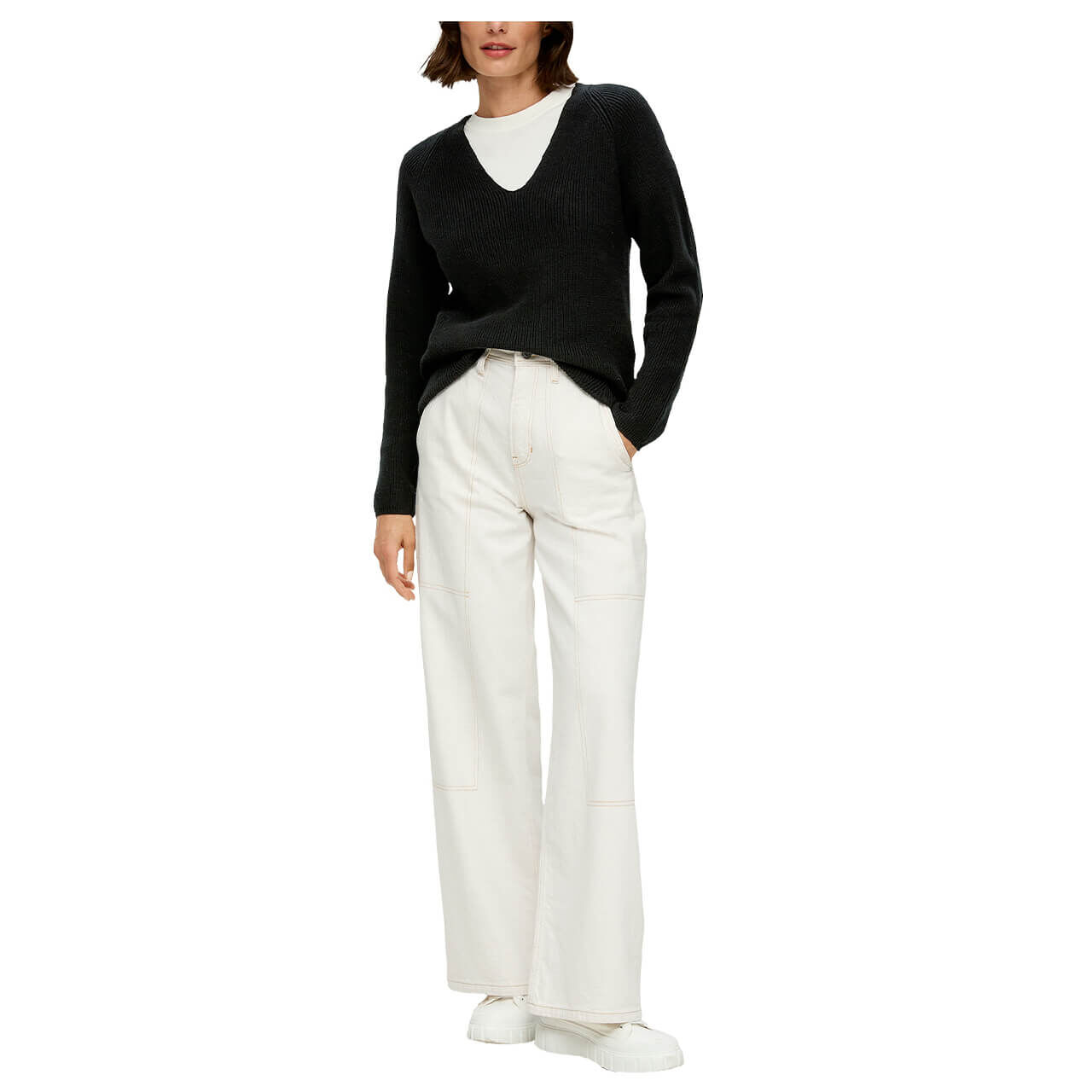 s.Oliver Damen Pullover soft black