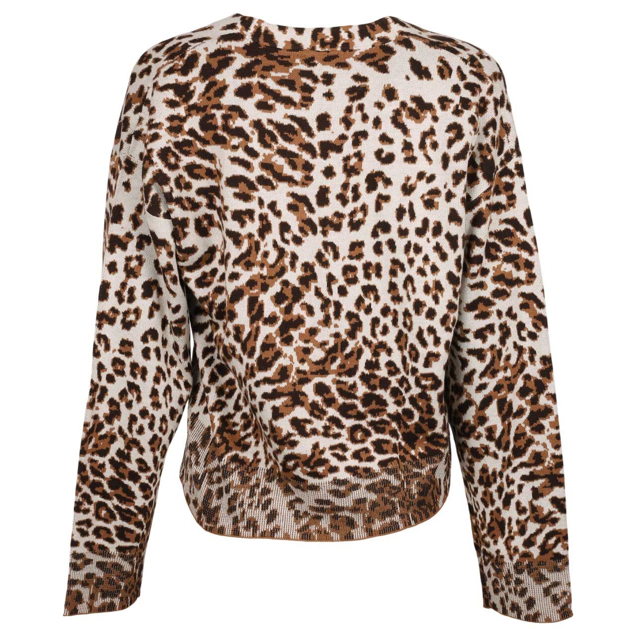Damen Strickjacke von s.Oliver in Braun mit Print, Rückansicht
