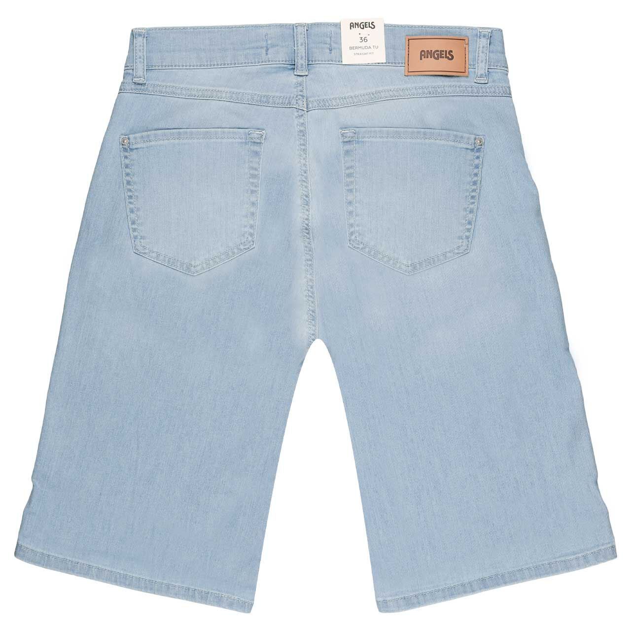 Damen Jeans Bermuda TU von Angels in Hellblau angewaschen, Rückansicht