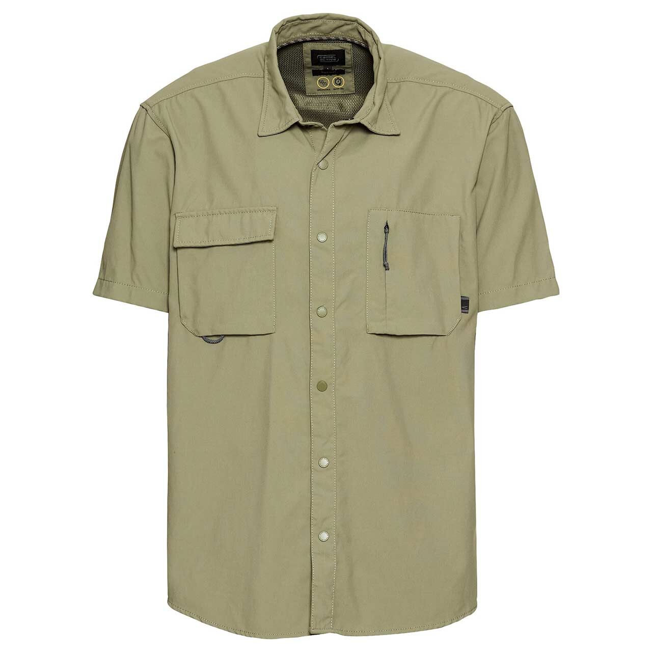 Camel active Herren 1/2 Arm Hemd khaki