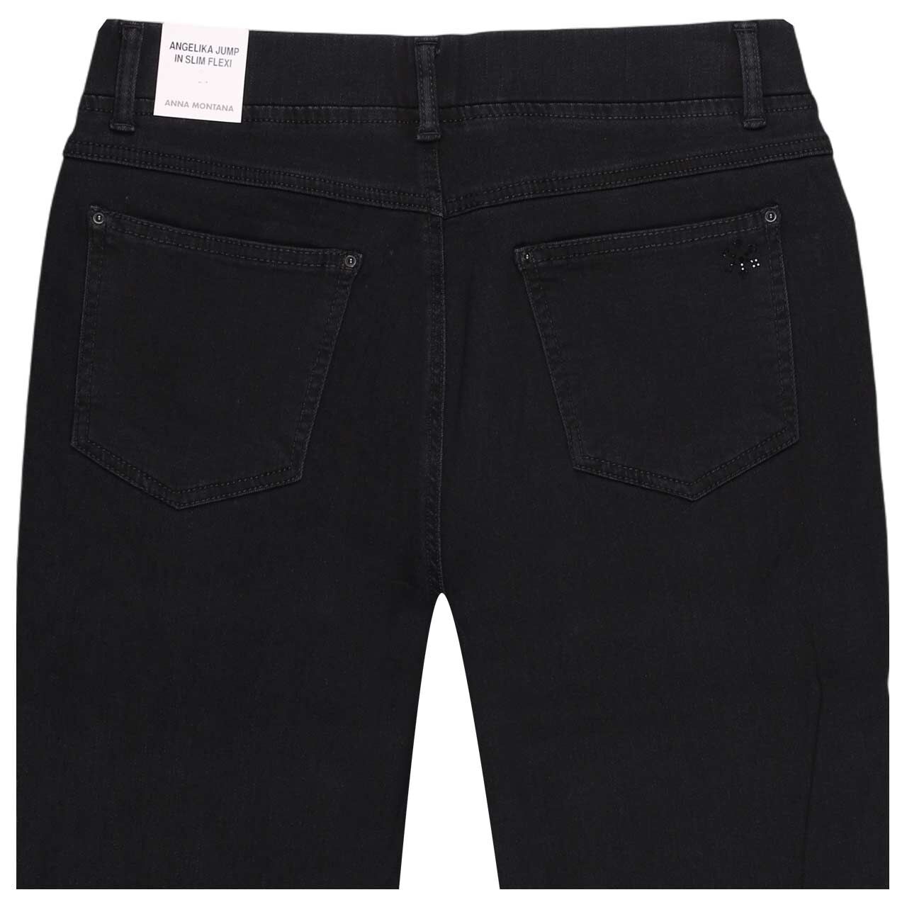 Stretch Damenjeans Angelika von Anna Montana in Schwarz, detaillierte Rückansicht