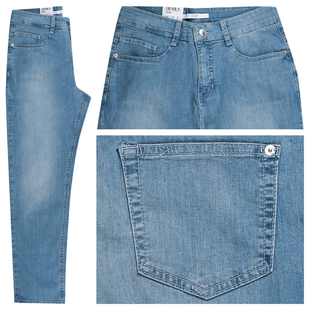 MAC Jeans Stella für Damen in Hellblau, FarbNr.: D499