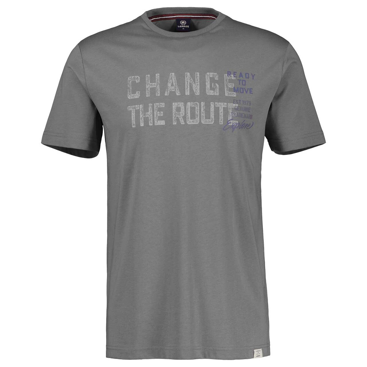 Lerros Herren T-Shirt basalt grey print Lerros Herren T-Shirt basalt grey print