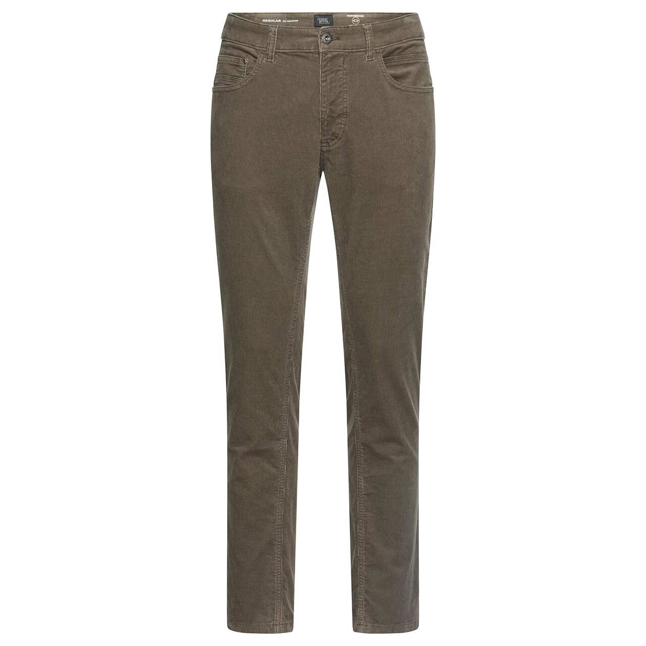 Herren Stretch Cordhose Houston von Camel active in Olivgrün, Vorderansicht