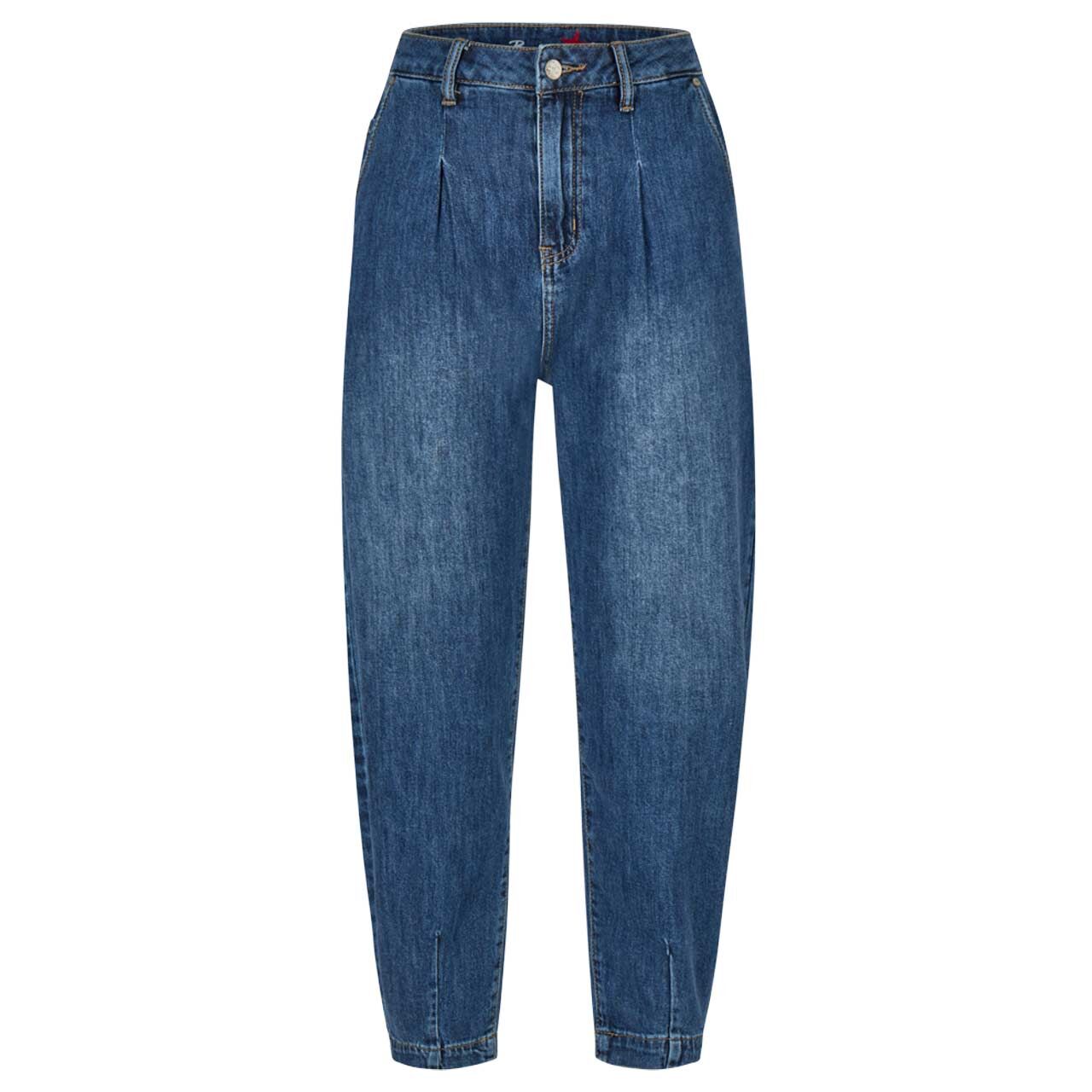 Damen 7/8 Jeans Ballon von Buena Vista in Blau verwaschen, Vorderansicht