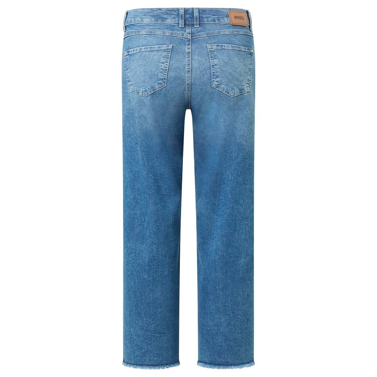 Stretch Damen 3/4 Jeans Linn von Angels in Hellblau angewaschen, Rückansicht