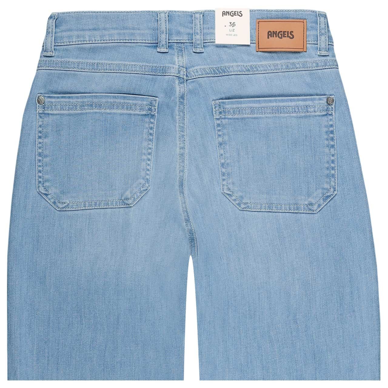 Stretch Damenjeans Liz Urban von Angels in Hellblau, detaillierte Rückansicht