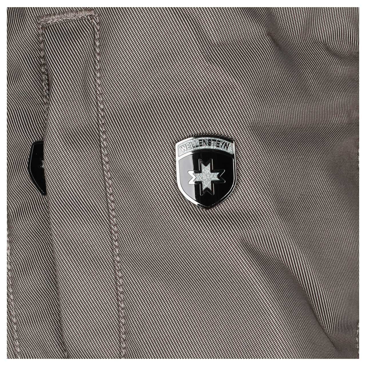 Damen Jacke Schneezauber von Wellensteyn in Beige-Grau, Detailansicht Markenlogo