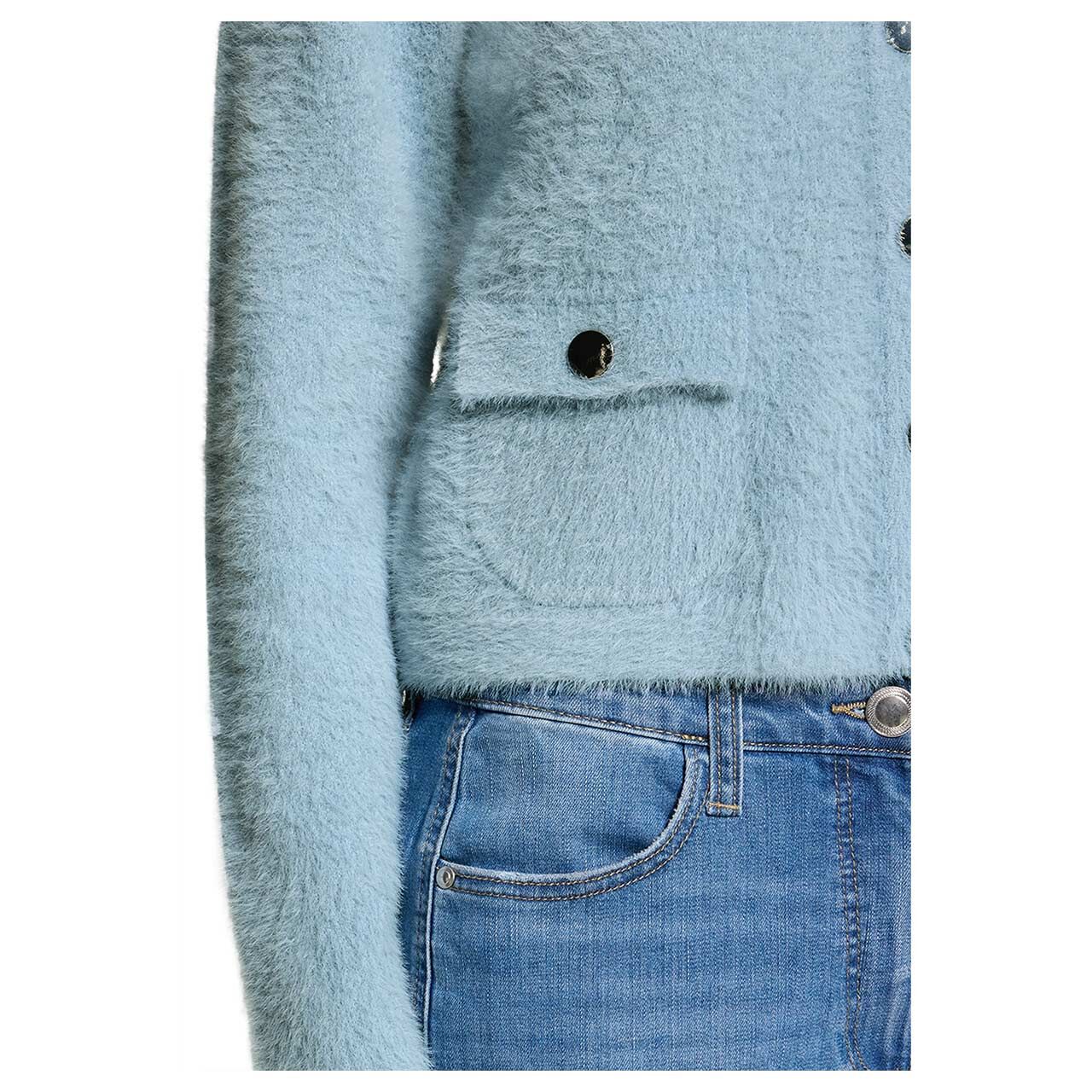 Betty Barclay Damen Strickjacke blue fog