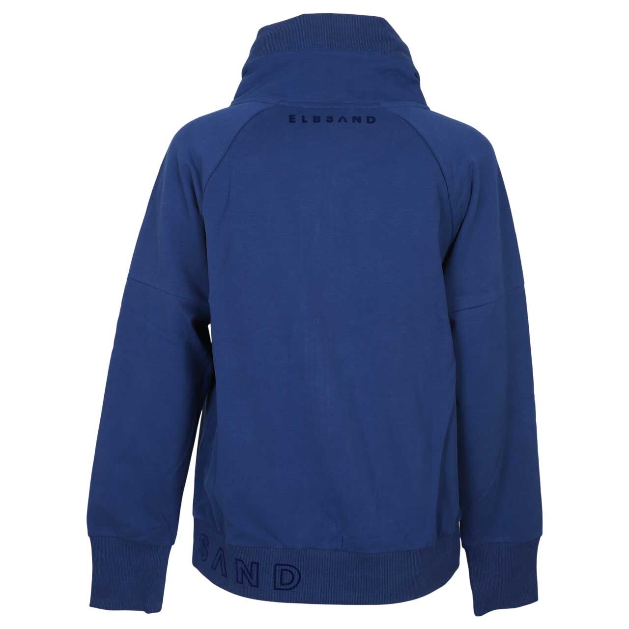 Damen Sweatjacke Aina von Elbsand in Dunkelblau, Rückansicht