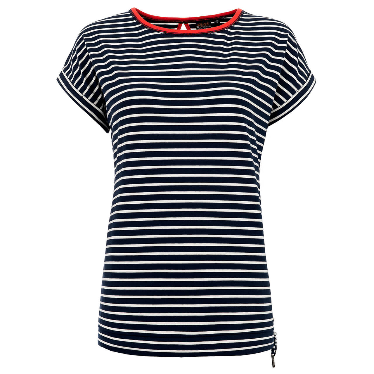 Soquesto T-Shirt für Damen in Dunkelblau gestreift, FarbNr.: 2800