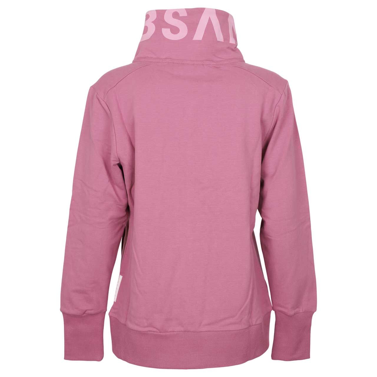 Damen Sweatjacke Alvis von Elbsand in Rosa, Rückansicht