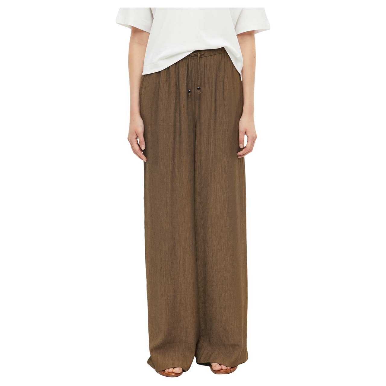 Damen Wideleg Hose von s.Oliver in Braun, Vorderansicht am Model