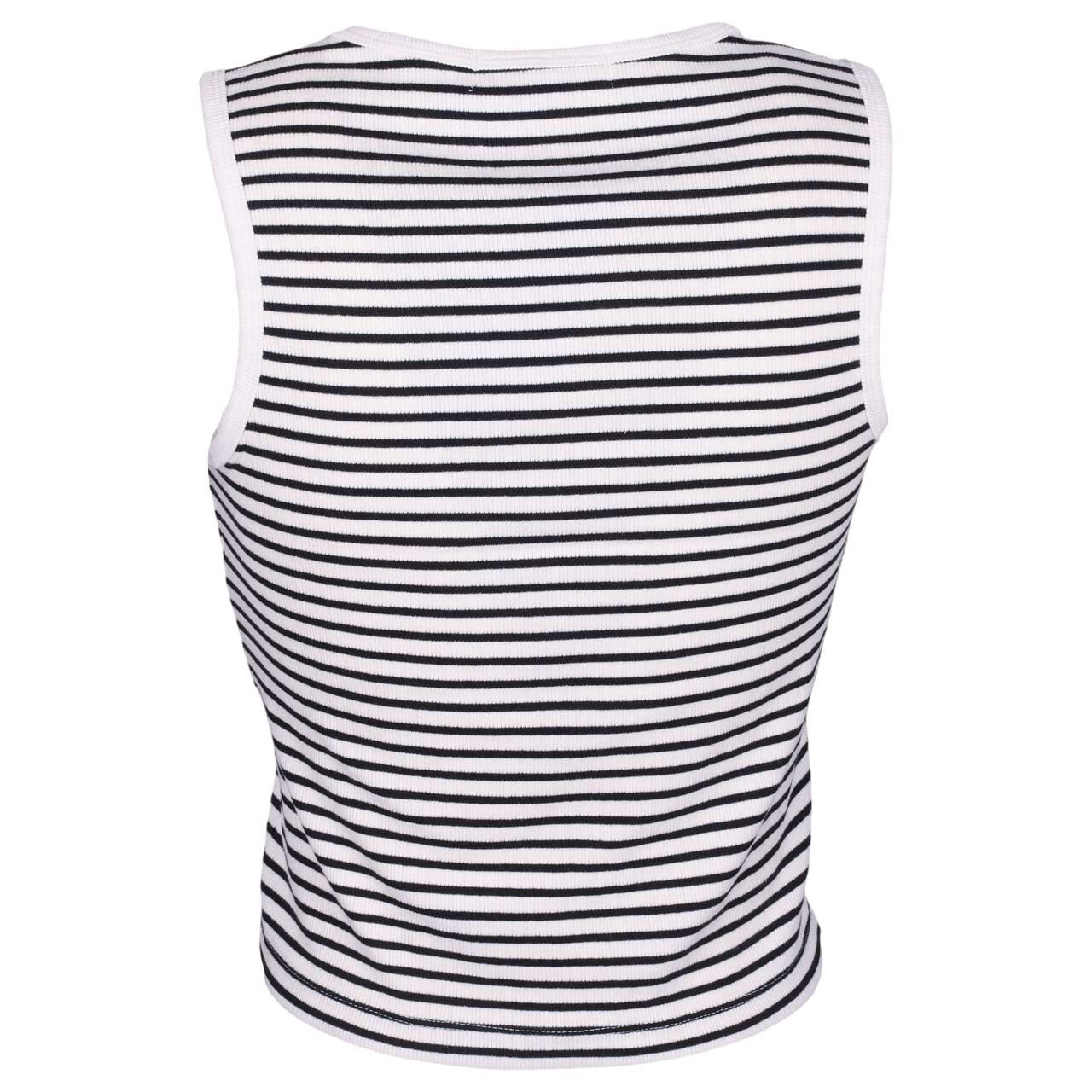 Damen Top von 24 Colours in Cremeweiß gestreift, Rückansicht