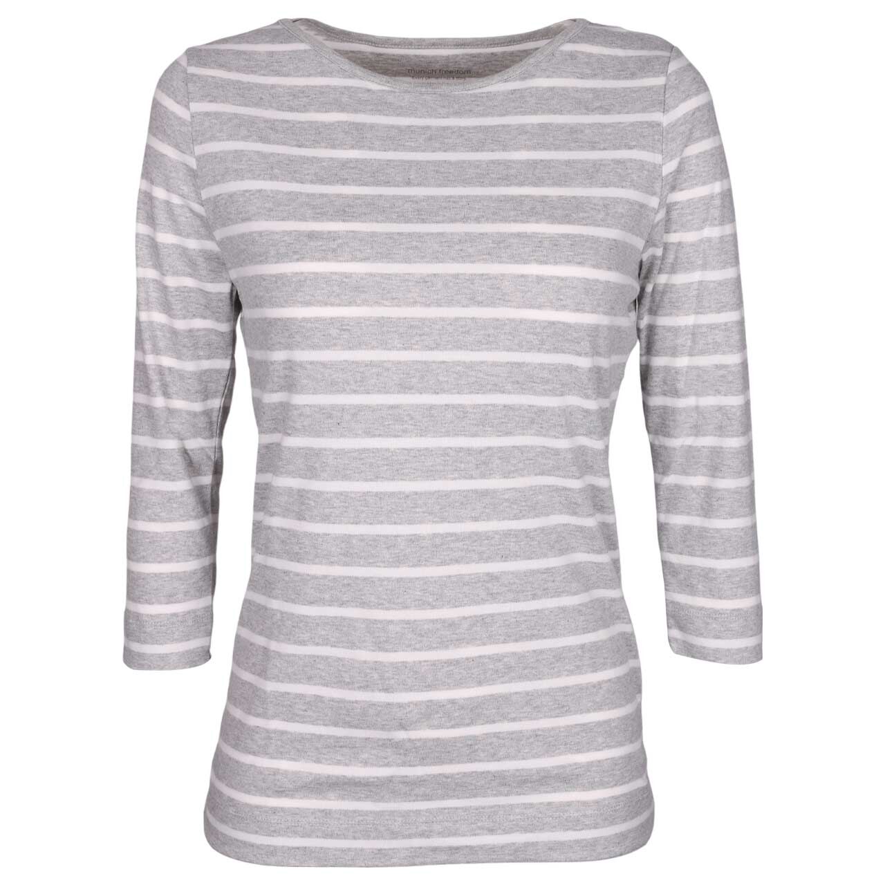 Munich Freedom Damen 3/4 Arm Shirt silver melange/offwhite