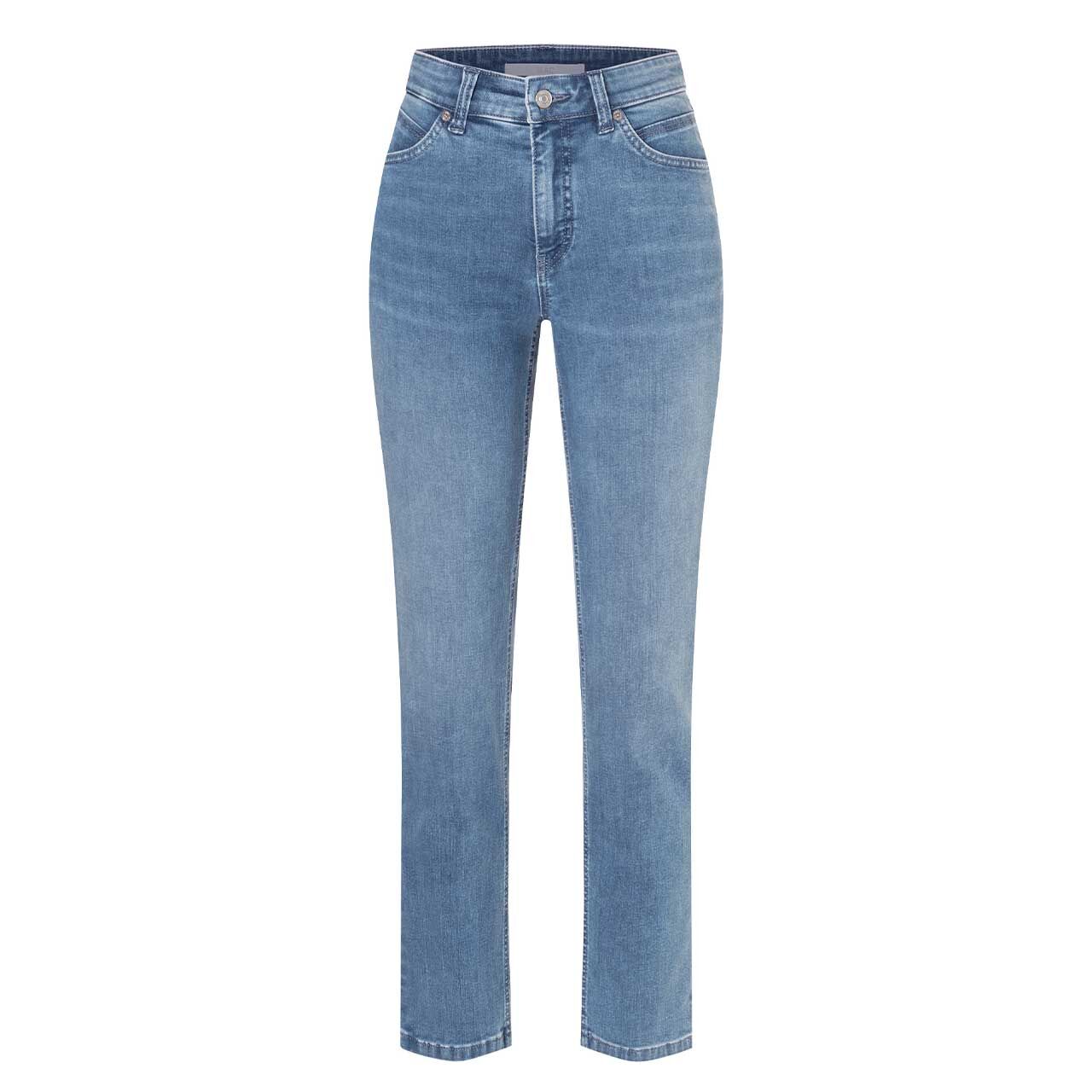 Stretch Damenjeans Melanie von MAC in Hellblau angewaschen, Vorderansicht