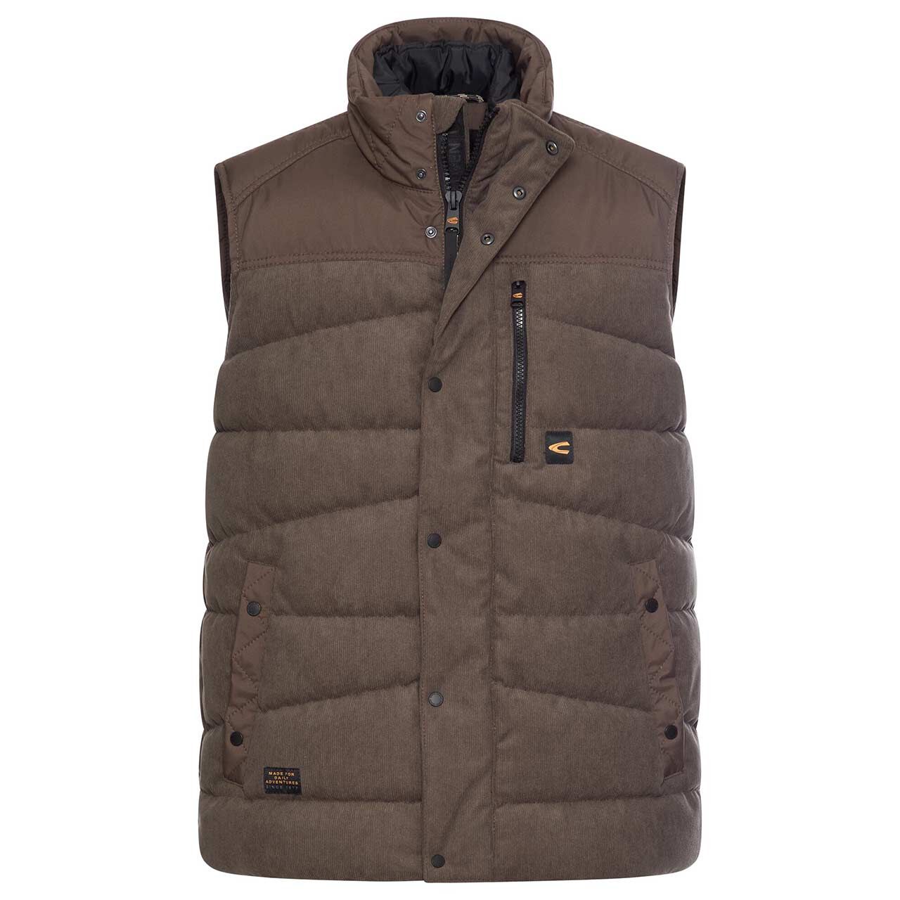 Camel active Herren Cord Weste dark chocolate