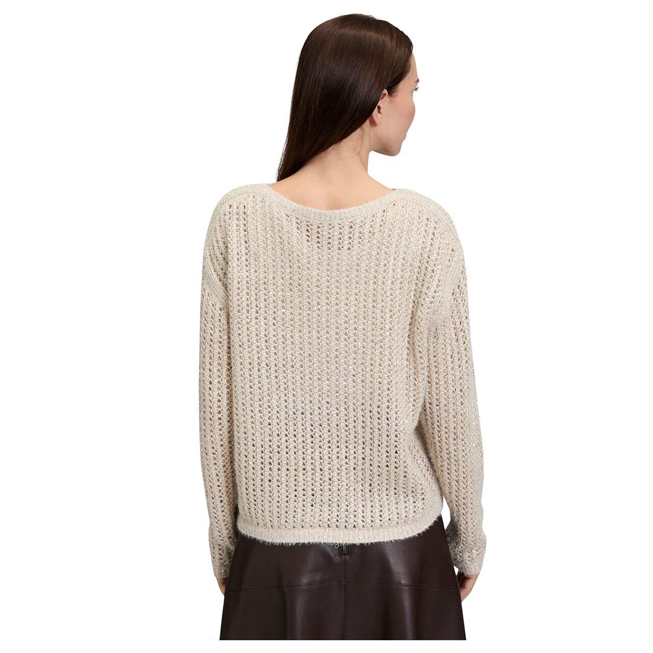 Damenpullover von Betty Barclay in Hellbeige, Vorderansicht Model