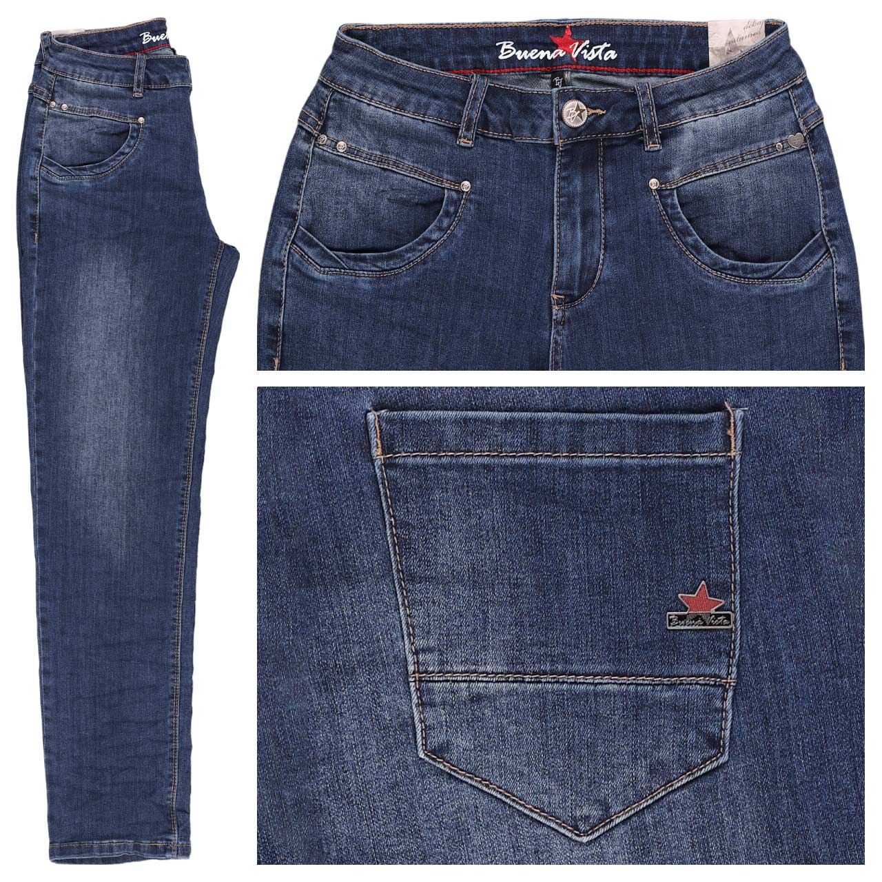 Buena Vista Anna C Straight Cropped Stretch Denim Ankle Jeans dark denim