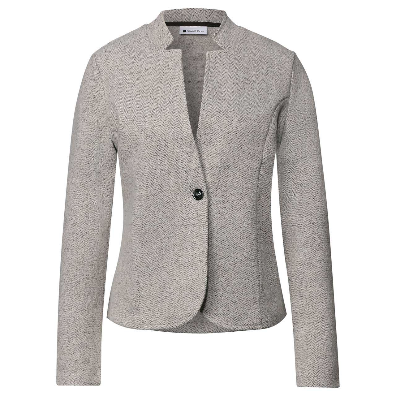 Street One Damen Blazer Herringbone pure beige printed