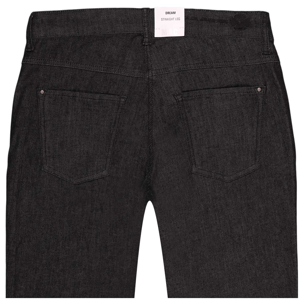 MAC Dream Cropped Ankle Jeans in Schwarz, detaillierte Rückansicht