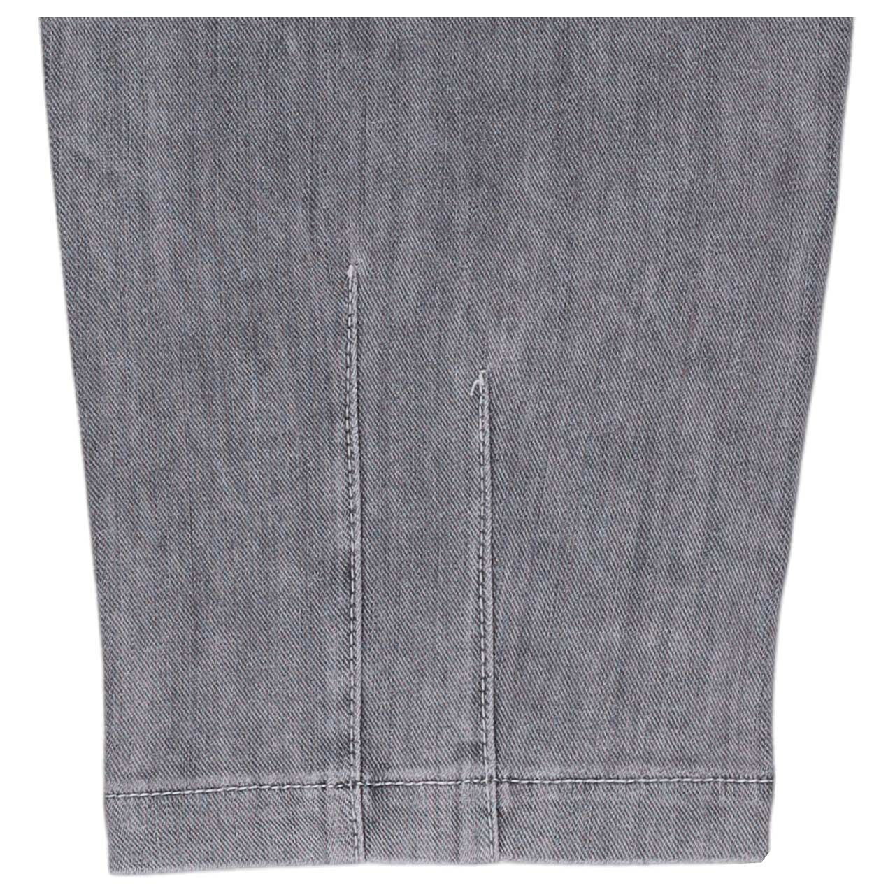 Damenjeans Barrel-F 7/8 Stretch Denim von Buena Vista in Hellgrau, Detailansicht Saum