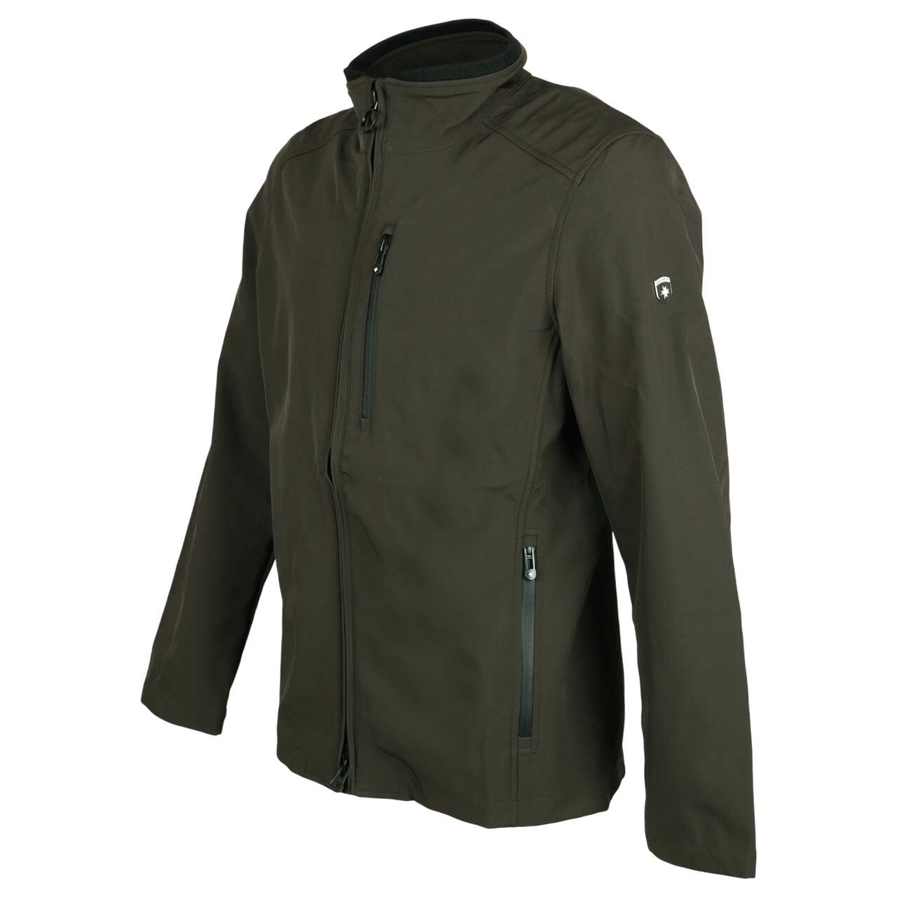 Herren Softshell Jacke Alpinus von Wellensteyn in Dunkelgrün, Seitenansicht