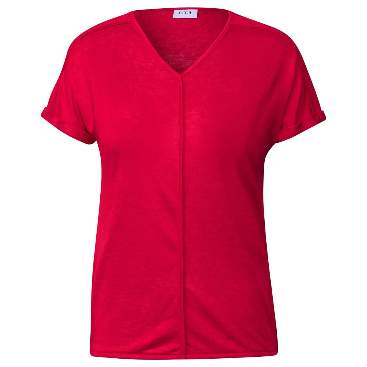 Cecil Damen T-Shirt Solid glazed apple red