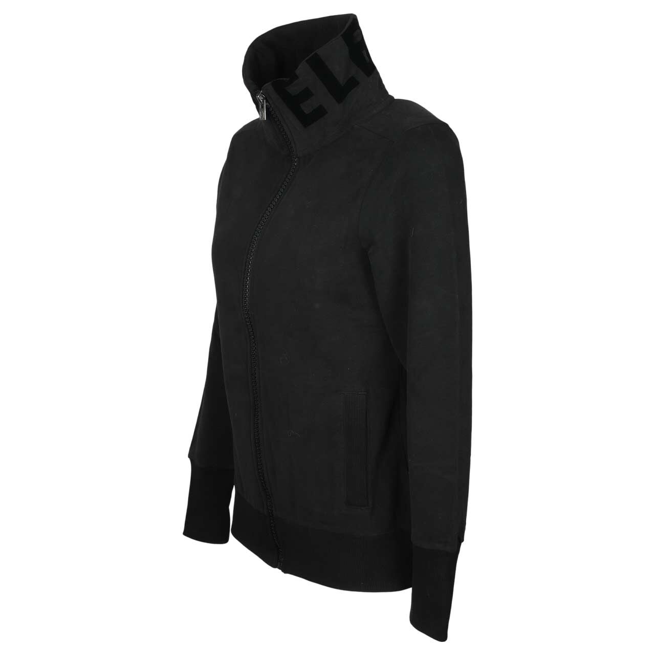 Damen Sweatjacke Alvis von Elbsand in Schwarz, Seitenansicht